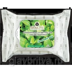 Салфетки SKINLITE (SL-303GT) очищающие для снятия макияжа Зеленый чай, 30 шт.