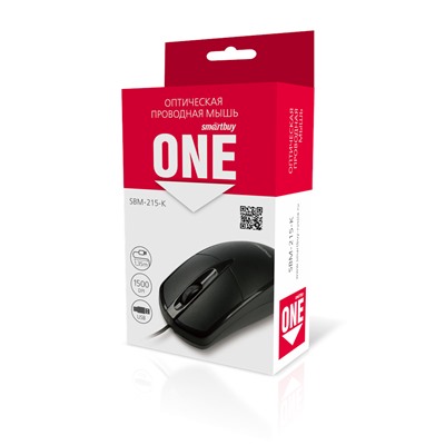 Мышь Smartbuy 215-K "ONE" черная, USB