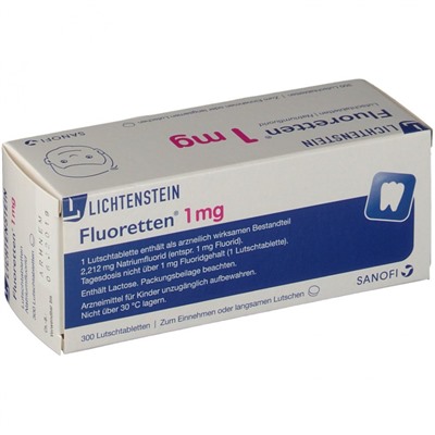 Fluoretten (Флюореттен) 1,0 mg Tabl. 300 шт