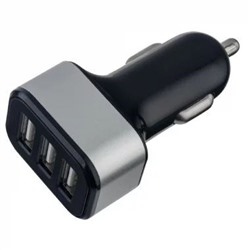 Зарядное устройство автомобильное Perfeo (I4622) 3 выхода USB 3.1А, черное
