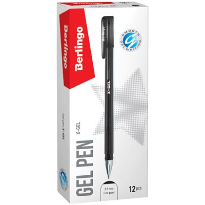Ручка гелевая Berlingo "X-Gel" (CGp_50120) черная, 0.5мм