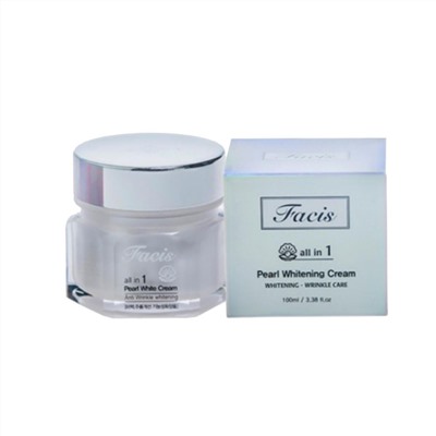 Jigott Осветляющий крем с жемчужным порошком / Facis All in 1 Pearl Whitening Cream, 100 мл