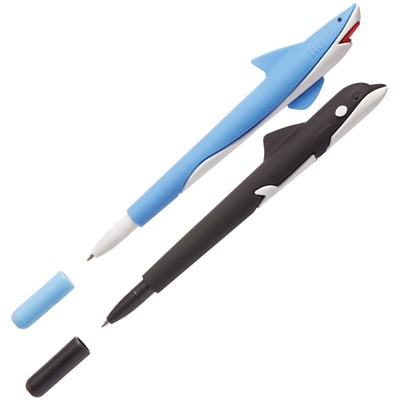 Ручка шар. MESHU "Shark&Whale" (296414) синяя, 0.7мм, корпус ассорти с покрытием soft-touch