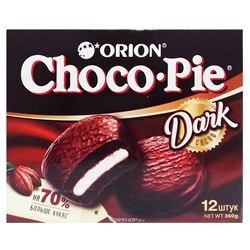 Шоколадные пирожные Чоко Пай Дарк (Choco Pie Dark) Orion (12 шт.), 360 г Акция