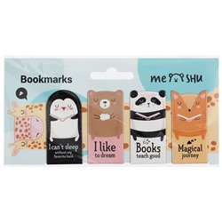 Закладки-магнит для книг 4шт. MESHU 75*150мм "Book lovers" (MS_46707)