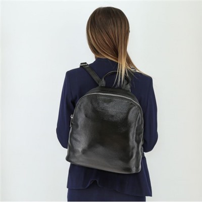 Женский кожаный рюкзак PS007 BLACK