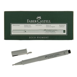 Ручка капиллярная для черчения и рисования Faber-Castell линер Ecco Pigment 0.7 мм, пигментная, черный 166799