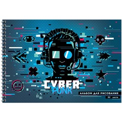 Альбом для рисования ArtSpace 32л. на спирали "Стиль. Cyber Pank" (А32сп_36064) обложка картон