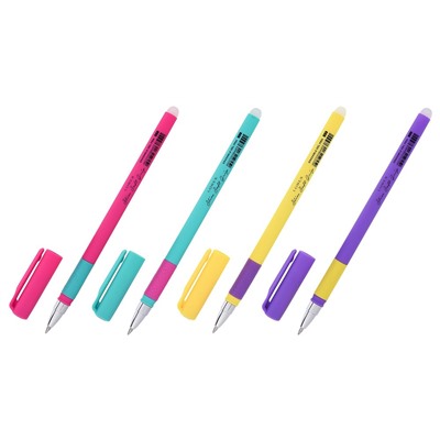 Ручка гелевая стираемая LOREX "Slim Soft. NEON" (LXEPSSG-NN4, 211849) синяя, 0.5мм, корпус цветной в ассорт.
