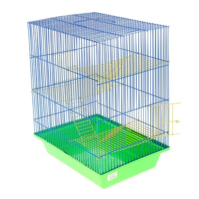 Клетка для грызунов Гризли 4 с металлическими полками и лесенками, 41 х 30 х 52 см, микс