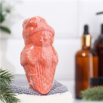 Шипучая бомбочка "Снеговик" с ароматом апельсина и корицы, красная, 100 гр