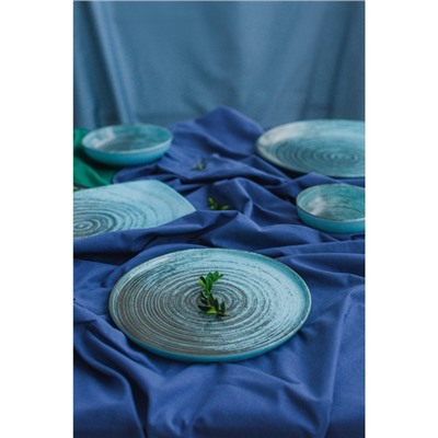 Тарелка подстановочная Lykke turquoise, d=30 см, цвет бирюзовый