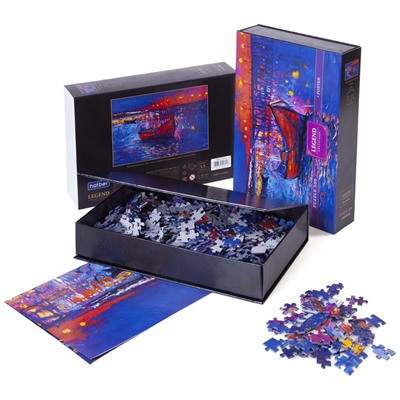 Puzzle Hatber  500 элементов "Premium. Legend Art Series. Вечерняя гавань" + постер (500П32_26207) в подар. коробке