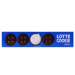 Шоколадное печенье Cacao Cookie Lotte, Корея, 105 г.