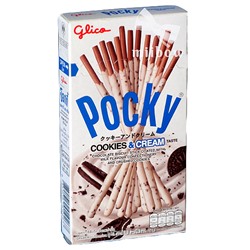Шоколадные палочки Cookies and Cream Pocky Glico, Таиланд, 40 г