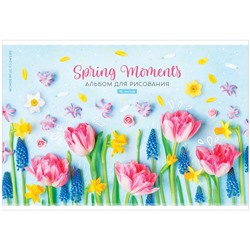 Альбом для рисования ArtSpace 16л. на скрепке "Цветы. Spring moments" (А16_35984) обложка картон