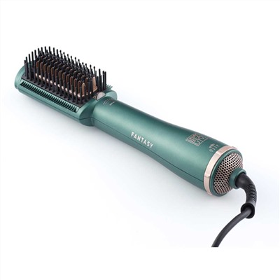 Dewal Beauty Фен-расческа для волос с нагревающимися зубцами / Fantasy HB4000, 500 Вт, зелёный