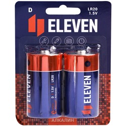 Батарейка LR20 "Eleven", алкалиновая, на блистере BL2
