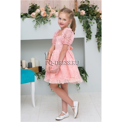 Платье нарядное для девочки "Фонарик", цвет персик