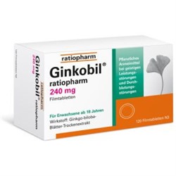 Ginkobil Ratiopharm 240 mg Filmtabletten (120 шт.) Гинкобил Таблетки в оболочке 120 шт.