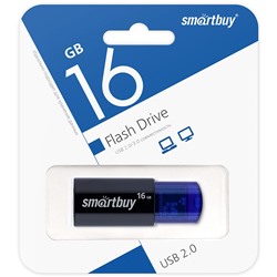 Флеш-накопитель  16Гб "Smartbuy Click" Black-Blue (SB16GBCL-B)
