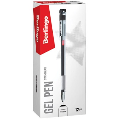 Ручка гелевая Berlingo "Standard" (CGp_50011) черная, 0.5мм., игольчатый стержень