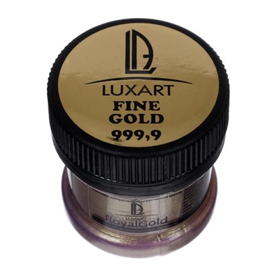 Краска акриловая LUXART Royal gold, 25 мл, с высоким содержанием металлизированного пигмента, золото жемчужное