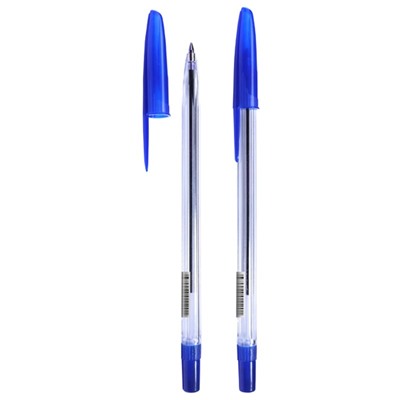Ручка шар. СТАММ "111" (РС21) синяя 0.7мм, прозрачный корпус