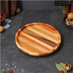 Тарелка деревянная "Мюнкер", 25 х 3 см, массив дуба, бука, ясеня,ореха