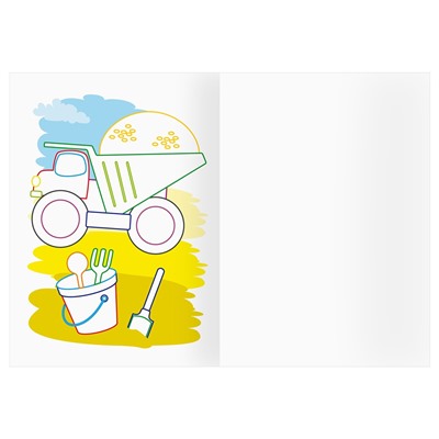 Раскраска ТРИ СОВЫ А5 "Транспорт" с цветным фоном (РцА5_59550) 8стр.