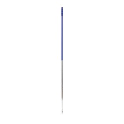 Ручка для швабры, алюминиевая, с резьбой, цвет синий, 140 см