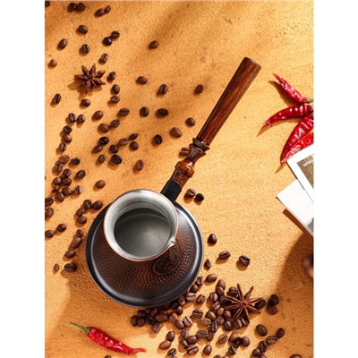 Турка для кофе "Армянская джезва", для индукции, медная, средняя, 400 мл
