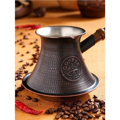 Турка для кофе "Армянская джезва", для индукции, медная, средняя, 600 мл