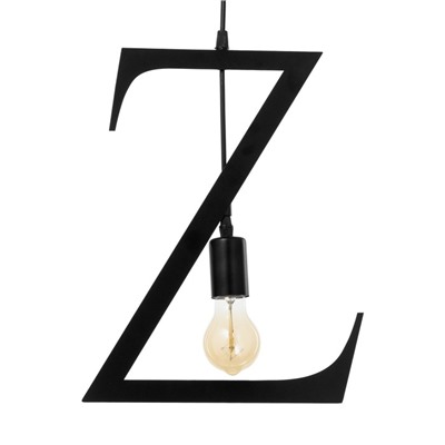 Светильник "Алфавит Z" E27 40Вт черный 36х26 см