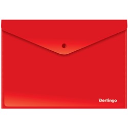 Папка с кнопкой А4 Berlingo непрозрачная красная (AKk_04403) 180 мкм