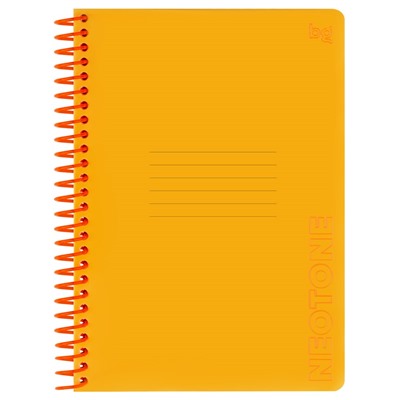 Тетрадь 96л. на пластиковой спирали BG "Neon. Orange" клетка (Т5гр96_пл 58832) пластиковая обложка
