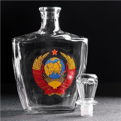 Набор питьевой «Герб СССР», 7 предметов: штоф 500 мл, 6 стопок 50 мл