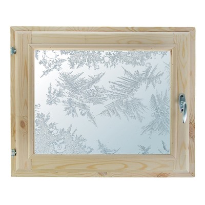 Окно, 40×60см, "Морозные узоры", однокамерный стеклопакет, с уплотнителем