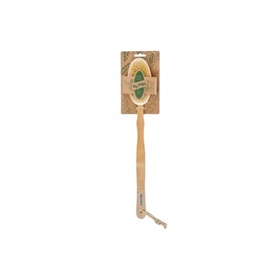 Щётка для сухого массажа Bradex из чайного дерева с щетиной кактуса со съемной ручкой, 43 см
