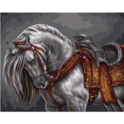Картина по номерам на холсте "Богатырский конь" 40*50см (КХ_44167) ТРИ СОВЫ, с акриловыми красками