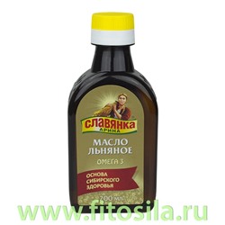 Льняное масло пищевое "Славянка Арина" 0,2 л, марка "Компас Здоровья"