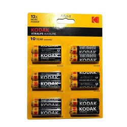 Батарейка LR6 "Kodak XTRALIFE", алкалиновая, на отрывном листе BL2х6