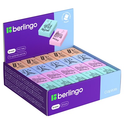 Ластик Berlingo "Capitals" (BLc_00460) термопластичная резина, 23*19*9мм