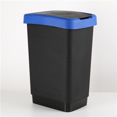 Контейнер для мусора «Твин», 25 л, цвет синий