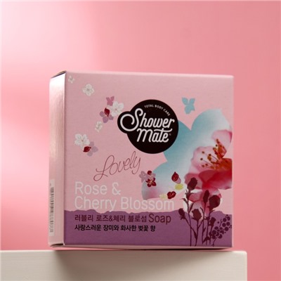 Мыло косметическое Shower Mate, Роза и вишневый цвет, 100 г