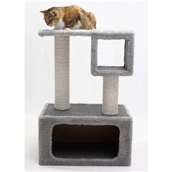 Комплекс для кошек, хлопковый канат, 55 х 34 х 82 см, тёмно-серый