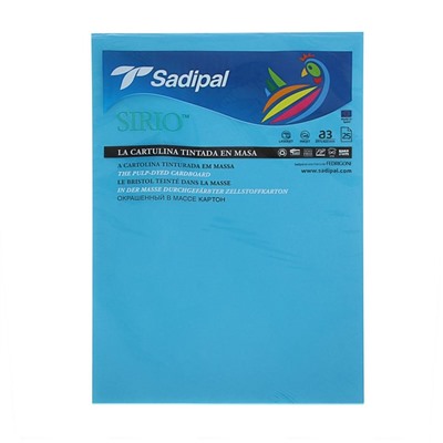 Картон цветной Sadipal Sirio, 420 х 300 мм, 1 лист, 170 г/м2, бирюзовый, цена за 1 лист