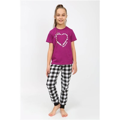 91241 Пижама  для девочки (футболка, брюки)