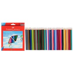 Карандаши 48 цветов Faber-Castell Eco, трёхгранный корпус, с точилкой