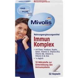 Mivolis Immun Komplex Kapseln Капсулы с комплексом витаминов и минералов для повышения иммунитета, 32шт